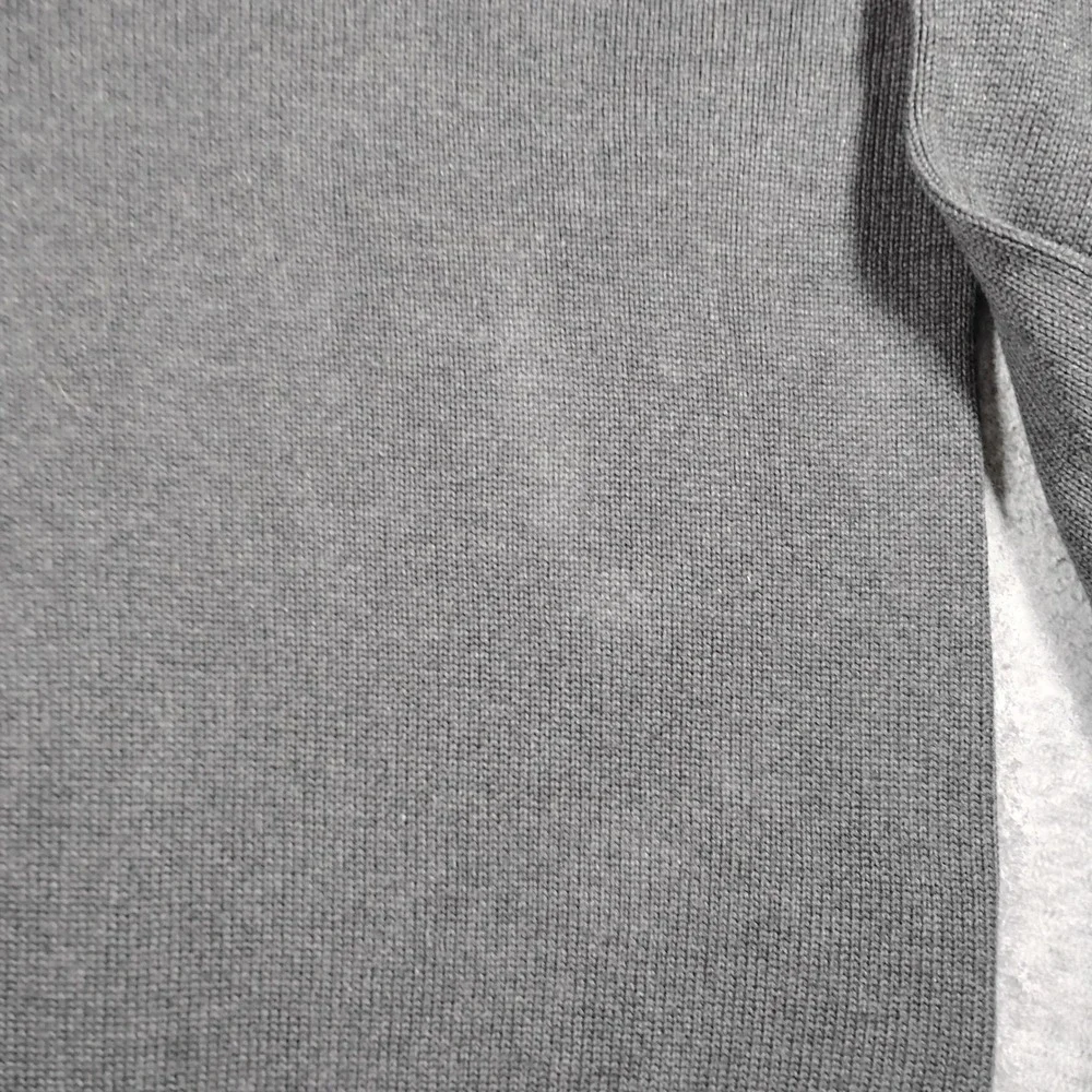 Quince Organic Cotton Quarter Zip Sweater Men's Large Charcoal Gray Pullover